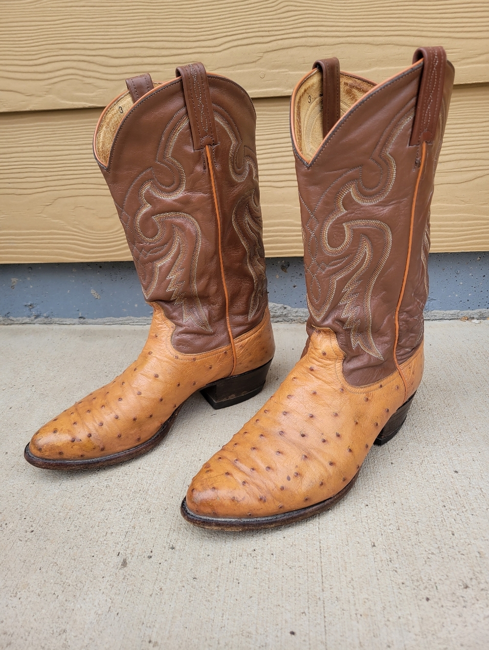 Tony Lama Full Quill Ostrich Boots Mens 10D